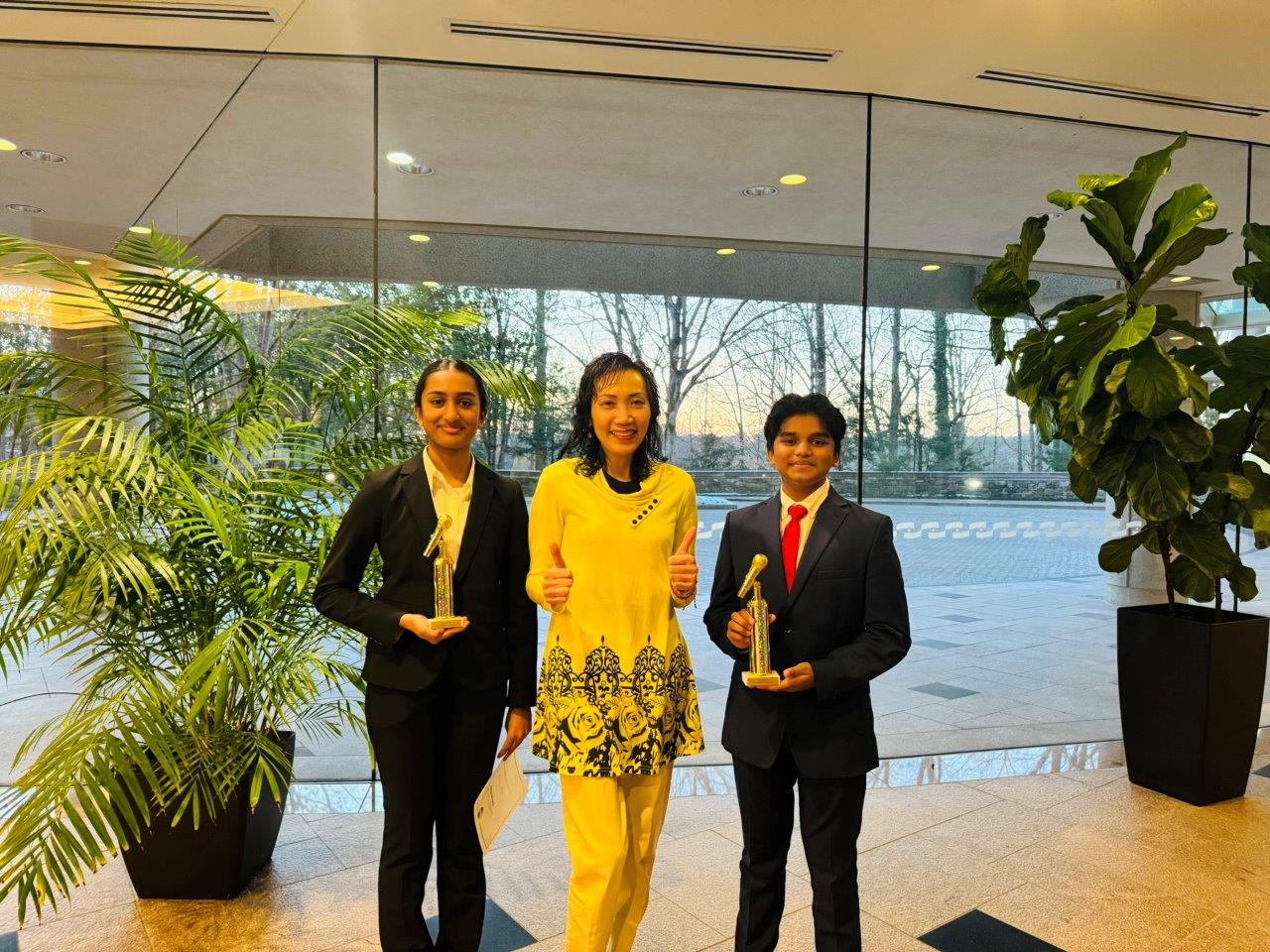 Lina with students July 2024