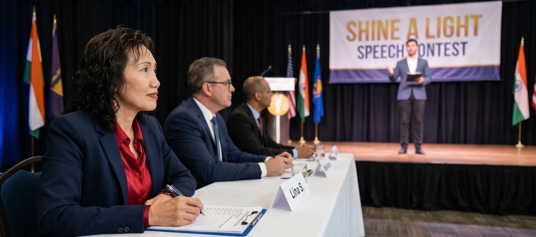 Shine a Light speech contest judge